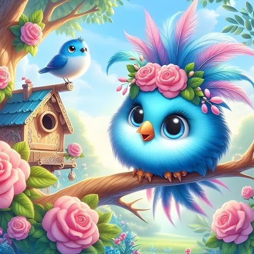 QINRUBB DIY Cartoon-Vögel Diamant Painting Bilder Anfänger, 5D Papagei Diamond Painting Erwachsene, Runder Vollbohrer Bunte Blumen Diamant Kunst Kits Kreuzstich Home Wand Dekor 30x30 cm QINRUBB DIY Cartoon-Vögel Diamant Painting Bilder Anfänger, 5D Papagei Diamond Painting Erwachsene, Runder Vollbohrer Bunte Blumen Diamant Kunst Kits Kreuzstich Home Wand Dekor 30x30 cm von QINRUBB