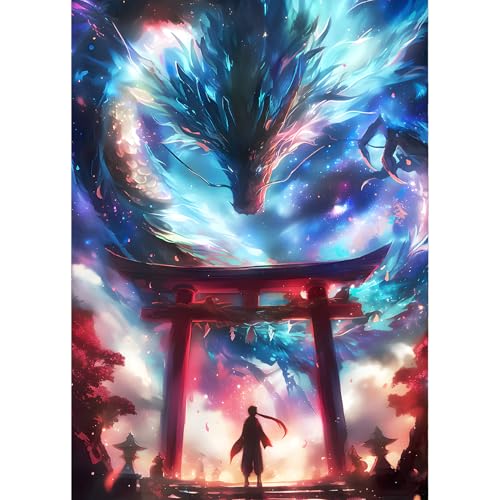 QINRUBB DIY Fantasie Drache Diamant Painting Bilder Anfänger, 5D Torii Tür Diamond Painting Erwachsene, Runder Vollbohrer Traumland Diamant Kunst Kits Kreuzstich Cartoon Home Wand Dekor 30x40 cm QINRUBB DIY Fantasie Drache Diamant Painting Bilder Anfänger, 5D Torii Tür Diamond Painting Erwachsene, Runder Vollbohrer Traumland Diamant Kunst Kits Kreuzstich Cartoon Home Wand Dekor 30x40 cm von QINRUBB