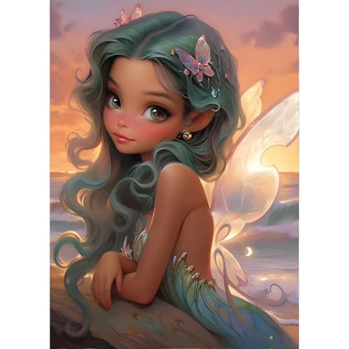 QINRUBB DIY Fee Diamond Painting Erwachsene, 5D Sonnenuntergang Diamant Painting Bilder Anfänger, Traumland Runder Vollbohrer Diamanten Malerei Stickerei Kreuzstich Geschenke Home Wand Dekor 30x40cm QINRUBB DIY Fee Diamond Painting Erwachsene, 5D Sonnenuntergang Diamant Painting Bilder Anfänger, Traumland Runder Vollbohrer Diamanten Malerei Stickerei Kreuzstich Geschenke Home Wand Dekor 30x40cm von QINRUBB