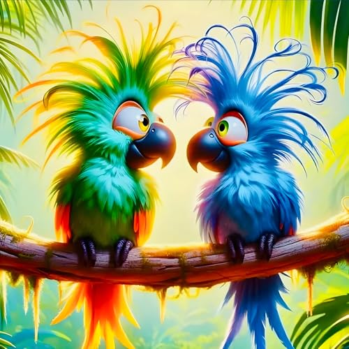 QINRUBB DIY Papagei Diamond Painting Erwachsene, 5D Bunter Vogel Diamant Painting Bilder Anfänger, Runder Vollbohrer Cartoon-Vogel Diamant Kunst Kits Kreuzstich Geschenke Home Wand Dekor 30x30 cm QINRUBB DIY Papagei Diamond Painting Erwachsene, 5D Bunter Vogel Diamant Painting Bilder Anfänger, Runder Vollbohrer Cartoon-Vogel Diamant Kunst Kits Kreuzstich Geschenke Home Wand Dekor 30x30 cm von QINRUBB