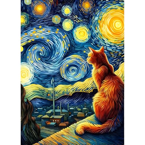 QINRUBB DIY Sternenhimmel Diamond Painting Erwachsene, 5D Kätzche Diamant Painting Bilder Anfänger, Runder Vollbohrer Diamanten Malerei Stickerei Kreuzstich Geschenke Home Wand Dekor 30x40cm QINRUBB DIY Sternenhimmel Diamond Painting Erwachsene, 5D Kätzche Diamant Painting Bilder Anfänger, Runder Vollbohrer Diamanten Malerei Stickerei Kreuzstich Geschenke Home Wand Dekor 30x40cm von QINRUBB