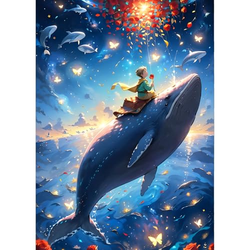 QINRUBB DIY Wal Prinz Diamond Painting Erwachsene, 5D Zeichentrickfilm Diamant Painting Bilder Anfänger, Runder Vollbohrer Diamant Kunst Kits Stickerei Kreuzstich Geschenke Home Wand Dekor 30x40 cm von QINRUBB