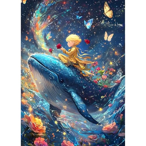 QINRUBB DIY Walfisch Diamond Painting Erwachsene, 5D Prinz Diamant Painting Bilder Anfänger, Zeichentrickfilm Runder Vollbohrer Diamanten Malerei Stickerei Kreuzstich Geschenke Home Wand Dekor 30x40cm QINRUBB DIY Walfisch Diamond Painting Erwachsene, 5D Prinz Diamant Painting Bilder Anfänger, Zeichentrickfilm Runder Vollbohrer Diamanten Malerei Stickerei Kreuzstich Geschenke Home Wand Dekor 30x40cm von QINRUBB