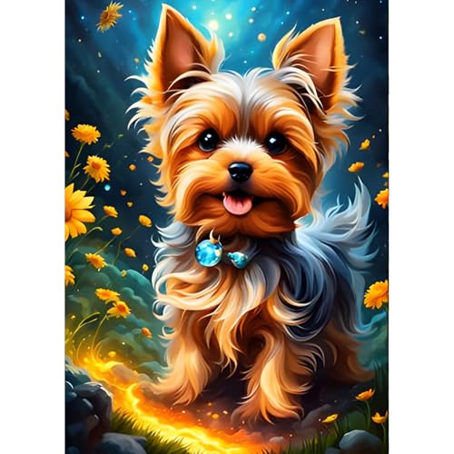 QINRUBB DIY Yorkshire Terrier Diamond Painting Erwachsene, 5D Welpe Diamant Painting Bilder Anfänger, Hund Runder Vollbohrer Diamanten Malerei Stickerei Kreuzstich Geschenke Home Wand Dekor 30x40cm QINRUBB DIY Yorkshire Terrier Diamond Painting Erwachsene, 5D Welpe Diamant Painting Bilder Anfänger, Hund Runder Vollbohrer Diamanten Malerei Stickerei Kreuzstich Geschenke Home Wand Dekor 30x40cm von QINRUBB