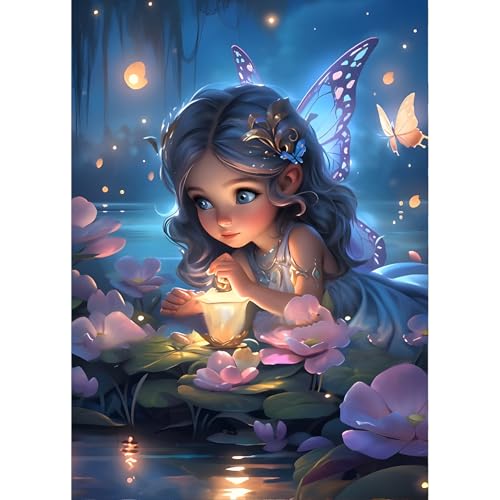 QINRUBB Fee Diamond Painting Erwachsene, 5D Schmetterling Diamant Painting Bilder Anfänger, DIY Traumland Runder Vollbohrer Diamanten Malerei Stickerei Kreuzstich Geschenke Home Wand Dekor 30x40cm QINRUBB Fee Diamond Painting Erwachsene, 5D Schmetterling Diamant Painting Bilder Anfänger, DIY Traumland Runder Vollbohrer Diamanten Malerei Stickerei Kreuzstich Geschenke Home Wand Dekor 30x40cm von QINRUBB