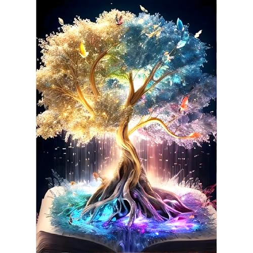 QINRUBB Glücksbaum Diamond Painting Erwachsene, 5D Baum des Lebens Diamant Painting Bilder Anfänger, DIY Runder Vollbohrer Diamanten Malerei Stickerei Kreuzstich Geschenke Home Wand Dekor 30x40cm QINRUBB Glücksbaum Diamond Painting Erwachsene, 5D Baum des Lebens Diamant Painting Bilder Anfänger, DIY Runder Vollbohrer Diamanten Malerei Stickerei Kreuzstich Geschenke Home Wand Dekor 30x40cm von QINRUBB