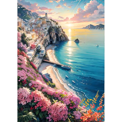 QINRUBB Santorin Diamond Painting Erwachsene, 5D Sonnenuntergang Diamant Painting Bilder Anfänger, DIY Runder Vollbohrer Diamanten Malerei Stickerei Kreuzstich Geschenke Home Wand Dekor 30x40cm QINRUBB Santorin Diamond Painting Erwachsene, 5D Sonnenuntergang Diamant Painting Bilder Anfänger, DIY Runder Vollbohrer Diamanten Malerei Stickerei Kreuzstich Geschenke Home Wand Dekor 30x40cm von QINRUBB