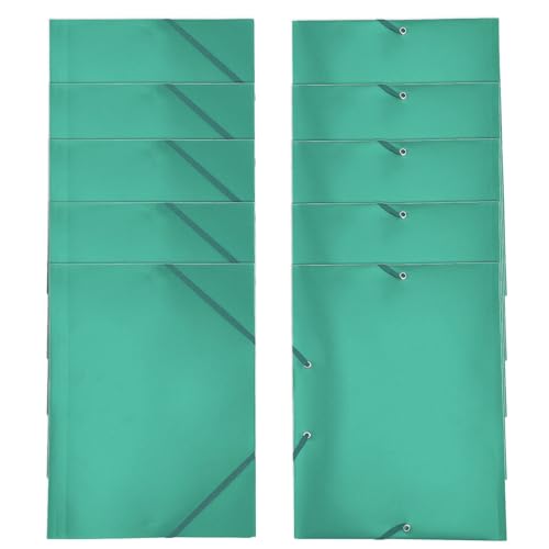 QINZITAO 10 Stück A 4 Aktenordner Postmappe Dokumentenmappe mit Gummiband Eckordner Portfolios Ordner Bürobedarf QINZITAO 10 Stück A 4 Aktenordner Postmappe Dokumentenmappe mit Gummiband Eckordner Portfolios Ordner Bürobedarf von QINZITAO