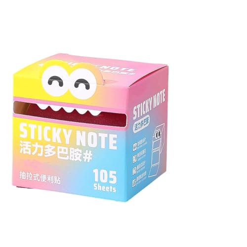 QINZITAO 150 Blatt Perlglanz-Haftnotizpapier, herausziehbare Haftnotizen, Haftnotizen, Papier, Notizblock, für Schule, Bürobedarf von QINZITAO