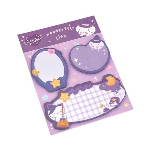 QINZITAO Cartoon 60 Blatt Haftnotizen Kleine Notizblöcke Pocket Memo Pad Erinnerung auf Notizbuch Planer Kühlschrank Kalender von QINZITAO