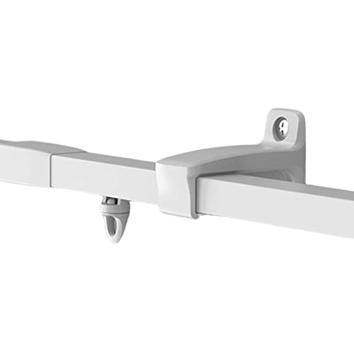QIQVIV Teleskopische Vorhangschiene, Decken- Oder Wandmontage Vorhangstange Und Beschläge, Vorhangschiene Für Raumteiler, Aluminium, Mit Rollen, Endkappen, Installationszubehör(Wall,1.15m-2.1m) von QIQVIV