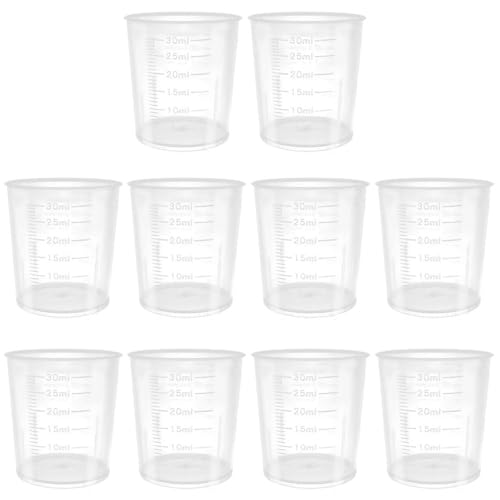 QIRUIRED 10 Stück 30ml Messbecher aus Kunststoff - Präzisions-Meßbecher für Epoxidharz Farbmischen Labor & Kochen | Küchenzubehör & Malbedarf QIRUIRED 10 Stück 30ml Messbecher aus Kunststoff - Präzisions-Meßbecher für Epoxidharz Farbmischen Labor & Kochen | Küchenzubehör & Malbedarf von QIRUIRED