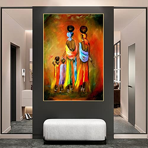 QITEX Kunstdruck Leinwand 40x60cm Kein Rahmen leinwand bilder Abstrakte Farbe Vintage Afrikanische Frau und Kind Poster Kunstdrucke Wandbild Wohnzimmer Wohnkultur QITEX Kunstdruck Leinwand 40x60cm Kein Rahmen leinwand bilder Abstrakte Farbe Vintage Afrikanische Frau und Kind Poster Kunstdrucke Wandbild Wohnzimmer Wohnkultur von QITEX