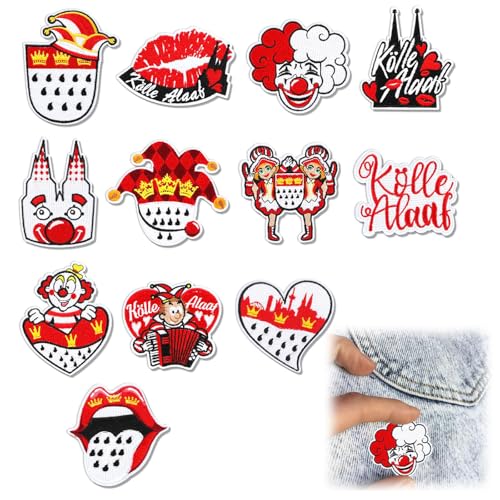 12 Stück BüGelflicken, Flicken zum Aufbügeln, DIY Kleidung Patches Aufkleber Sommer, patches Zum AufbüGeln, Bestickte Aufnäher, Bügel Patches, für Kleidung Jeans T-Shirt Taschen Textilien von QITIXI:OU