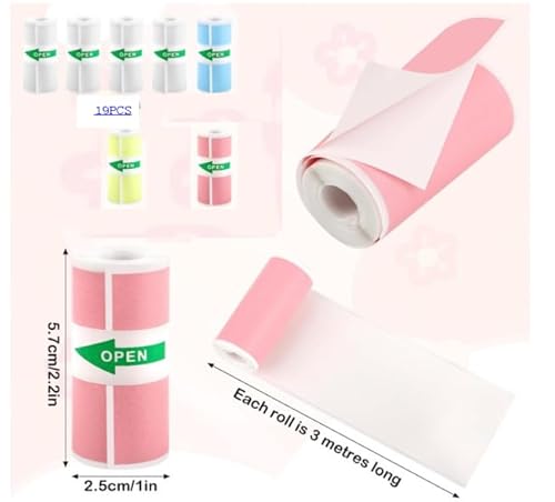 22 Rollen Nachfüllpapier für Kinderkamera, Thermopapier für Kinderkamera Weiß, Sofortbildkameras 57mm x 25mm x 7m Thermorollen, Farbe Kamera Kinder Sofortdruck Papier, für Mobiler Mini Fotodrucker 22 Rollen Nachfüllpapier für Kinderkamera, Thermopapier für Kinderkamera Weiß, Sofortbildkameras 57mm x 25mm x 7m Thermorollen, Farbe Kamera Kinder Sofortdruck Papier, für Mobiler Mini Fotodrucker von QITIXI:OU