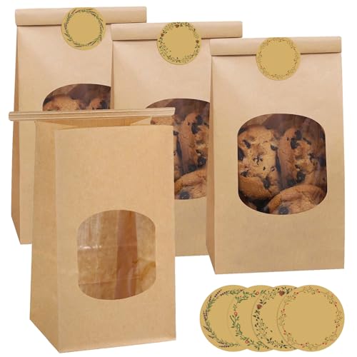 25 Stück Kleine Kekstüten Keksbeutel mit Fenster, Papiertüten Braun mit Verschlussclips, Kraftpapier Tüten, Backbeutel, kleine Brottüte,Brottüten Papier für Gebäck,Süßigkeiten Geschenktüte (9*6*25cm) 25 Stück Kleine Kekstüten Keksbeutel mit Fenster, Papiertüten Braun mit Verschlussclips, Kraftpapier Tüten, Backbeutel, kleine Brottüte,Brottüten Papier für Gebäck,Süßigkeiten Geschenktüte (9*6*25cm) von QITIXI:OU