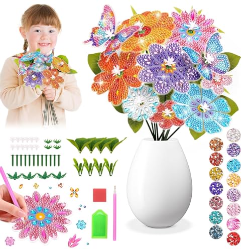 Blumen Basteln Diamantmalerei Mädchen - 10 Stück Diamond Painting Basteln Schmetterling Fee Set, Geschenke für Mädchen 6 7 8 9 10 Jahre,Kinder Blumenstrauß Kreatives DIY Bastelset Geburtstag Spielzeug Blumen Basteln Diamantmalerei Mädchen - 10 Stück Diamond Painting Basteln Schmetterling Fee Set, Geschenke für Mädchen 6 7 8 9 10 Jahre,Kinder Blumenstrauß Kreatives DIY Bastelset Geburtstag Spielzeug von QITIXI:OU