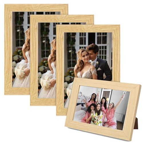 QITIXI:OU 4 Stück Kleine MDF Rahmen,Bilderrahmen Holz 10 x 15 cm, hochwertiges Acrylglas, Eichenoptik Fotorahmen Natur Fotorahmen Collage Bilderrahmen, Eichenoptik Fotorahmen für Zuhause Büro Schule QITIXI:OU 4 Stück Kleine MDF Rahmen,Bilderrahmen Holz 10 x 15 cm, hochwertiges Acrylglas, Eichenoptik Fotorahmen Natur Fotorahmen Collage Bilderrahmen, Eichenoptik Fotorahmen für Zuhause Büro Schule von QITIXI:OU