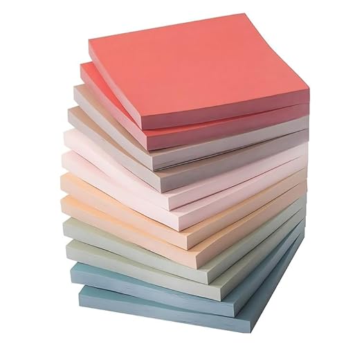 Sticky Notes - 600 Haftnotizen, Farbige Haftnotizen Pastell Selbstklebender Block, Haftnotizen, Notizblock, farbige Haftnotizen, Büro, Zuhause, Schule, Meeting, Bürobedarf(Zentimeter, 7.6x7.6) von QITIXI:OU