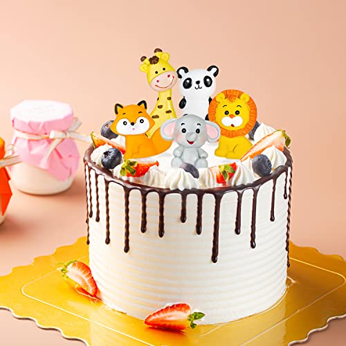 5Stück Wald Tiere kuchendeko Figuren Jungle Tortendeko Zoo Safari Cupcake Topper Dschungel Tortenaufleger Tortenstecker Zahnstocher Figur für Torten Kinder Baby Junge Jungs Geburtstag Party Dekoration von QIUJUNDE