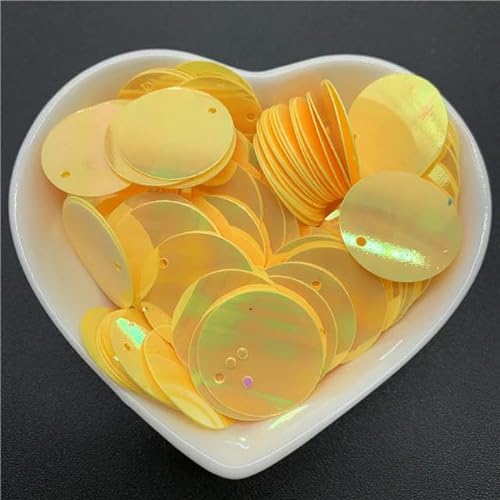500g 40mm Flat Round Sequins With 1 Side Hole PVC Flat Round Loose Sequin Paillettes Sewing Craft DIY Wedding Pendant von QIUMING