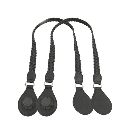 QIUMING 1 Paar Lange und Kurze Griffe aus gewebtem PU-Leder mit Tropfenende für Klassische Mini-O-Taschen, Obags, Damentaschen und Umhängetaschen von QIUMING
