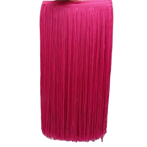 QIUMING 10 Meter 50 cm Lange Spitze Fransenbesatz Quaste Fransenbesatz Für DIY Latin Kleid Bühne Kleidung Zubehör Spitzenband von QIUMING
