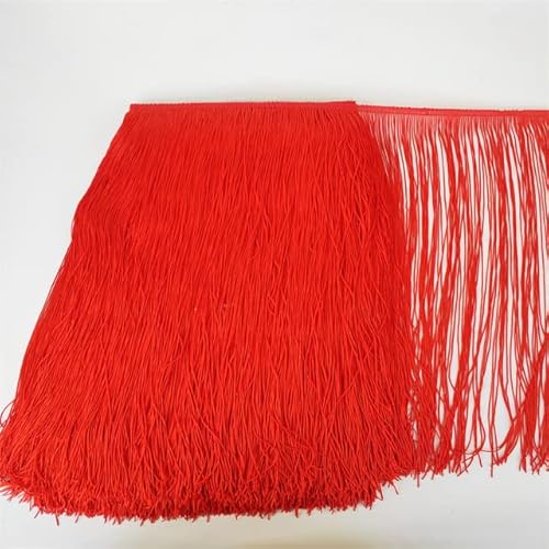 QIUMING 10 Meter 50 cm Lange Spitze Fransenbesatz Quaste Fransenbesatz Für DIY Latin Kleid Bühne Kleidung Zubehör Spitzenband von QIUMING
