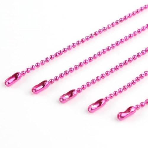 QIUMING 10 Stück Bunte Kugelketten für selbstgemachte Halsketten, Schmuckherstellung, 1,5 mm Perlen, Kugelkette, Halskette mit Anschlüssen, 68 cm QIUMING 10 Stück Bunte Kugelketten für selbstgemachte Halsketten, Schmuckherstellung, 1,5 mm Perlen, Kugelkette, Halskette mit Anschlüssen, 68 cm von QIUMING