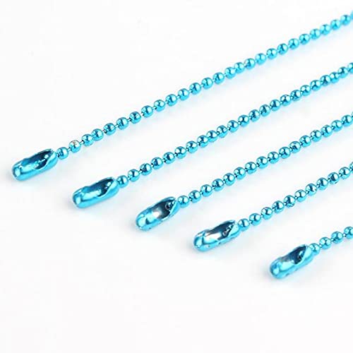 QIUMING 10 Stück Bunte Kugelketten für selbstgemachte Halsketten, Schmuckherstellung, 1,5 mm Perlen, Kugelkette, Halskette mit Anschlüssen, 68 cm von QIUMING