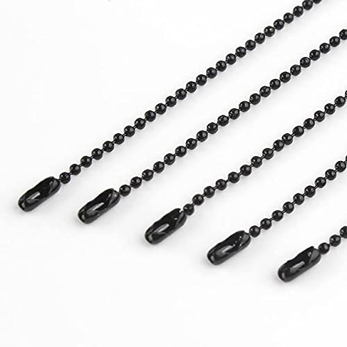 QIUMING 10 Stück Bunte Kugelketten für selbstgemachte Halsketten, Schmuckherstellung, 1,5 mm Perlen, Kugelkette, Halskette mit Anschlüssen, 68 cm von QIUMING