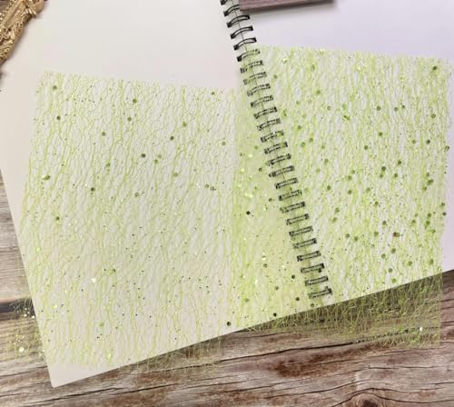 QIUMING 10 Stück Farbe Glitzer Pailletten Spitze Gaze Kunstpapier Scrapbooking Dekorieren DIY Junk Journal Planer Collage Hintergrund Papiermaterial QIUMING 10 Stück Farbe Glitzer Pailletten Spitze Gaze Kunstpapier Scrapbooking Dekorieren DIY Junk Journal Planer Collage Hintergrund Papiermaterial von QIUMING