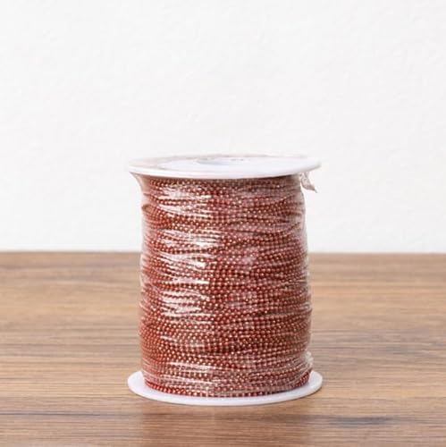 QIUMING 10 m/Rolle 1,5 mm runde Kugelperlenketten aus Metall, Zubehör für Halsketten, DIY-Verbindungskette, Tag-Kette, Anhänger, Schmuckzubehör QIUMING 10 m/Rolle 1,5 mm runde Kugelperlenketten aus Metall, Zubehör für Halsketten, DIY-Verbindungskette, Tag-Kette, Anhänger, Schmuckzubehör von QIUMING
