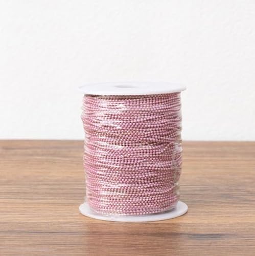 QIUMING 10 m/Rolle 1,5 mm runde Kugelperlenketten aus Metall, Zubehör für Halsketten, DIY-Verbindungskette, Tag-Kette, Anhänger, Schmuckzubehör QIUMING 10 m/Rolle 1,5 mm runde Kugelperlenketten aus Metall, Zubehör für Halsketten, DIY-Verbindungskette, Tag-Kette, Anhänger, Schmuckzubehör von QIUMING