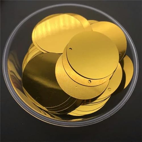 QIUMING 10 mm, 15 mm, 20 mm, 25 mm, 30 mm, PVC, flach, rund, lose Pailletten, Pailletten, Nähen, Hochzeit, Bastelzubehör mit 1 Seitenloch QIUMING 10 mm, 15 mm, 20 mm, 25 mm, 30 mm, PVC, flach, rund, lose Pailletten, Pailletten, Nähen, Hochzeit, Bastelzubehör mit 1 Seitenloch von QIUMING