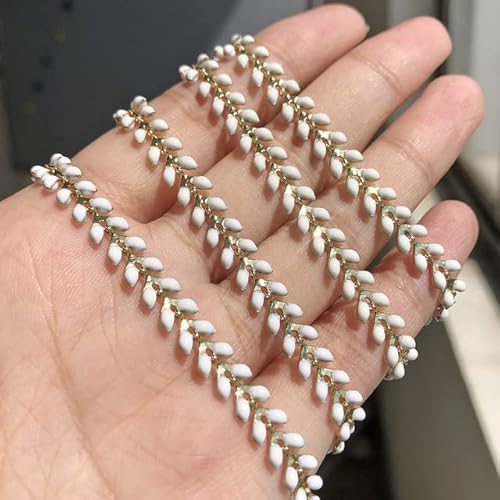 QIUMING 2 m/Los Edelstahl tropfende Ölblätter verbinden Sich mit Emaille-Ketten für DIY-Armband & Halsketten und Zubehör zur Schmuckherstellung QIUMING 2 m/Los Edelstahl tropfende Ölblätter verbinden Sich mit Emaille-Ketten für DIY-Armband & Halsketten und Zubehör zur Schmuckherstellung von QIUMING