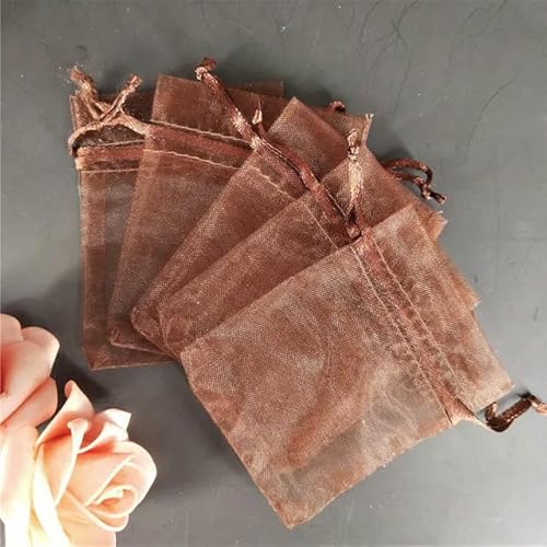 QIUMING 25 (7 Größen) Bunte Organza-Geschenkbeutel, transparente Packungen, Kordelzugbeutel, Beutel für Schmuck, Hochzeit, Party, Perlenverpackung von QIUMING
