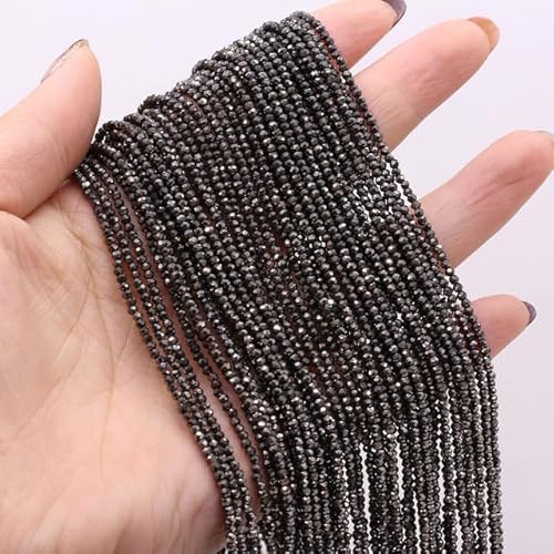 QIUMING Natürliche Halbedelsteine, Kristallquarz, lose Perlen, Beschichtungsfarbe: 2 mm, für Schmuckherstellung, DIY-Armband, Halskette, Länge: 38 cm QIUMING Natürliche Halbedelsteine, Kristallquarz, lose Perlen, Beschichtungsfarbe: 2 mm, für Schmuckherstellung, DIY-Armband, Halskette, Länge: 38 cm von QIUMING