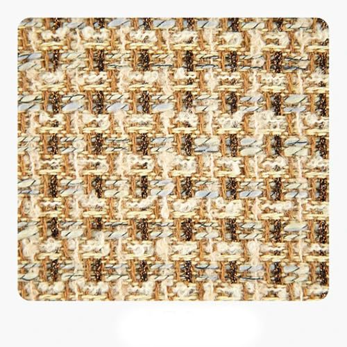 QIUMING Tweed-Mantelstoff im Retro-Stil, meterware, für Kleidung, Röcke, Nähen, Streifenmuster, Wolle, Polyester, Designer-Stoff, Drapierung von QIUMING