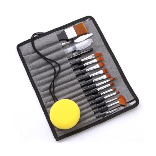 18-teiliges Pinsel-Set, Aquarell-Pinsel-Set für Künstler, Withosent Acrylfarben mal Pinselset, Künstlerpinsel, Aquarellpinsel, Ölpinsel, Gouache Pinsel von QIUPFGUT
