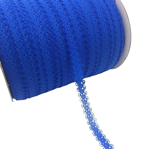 QIUSHIBO Spitzenband 10 Yards/Lot 5/8 Zoll (15 mm) Spitzenband, bilaterales Kunsthandwerk, bestickter Netz-Spitzenbesatz, Stoffband, DIY Nähen, Rock-Zubehör Spitzenborte(Blue) von QIUSHIBO
