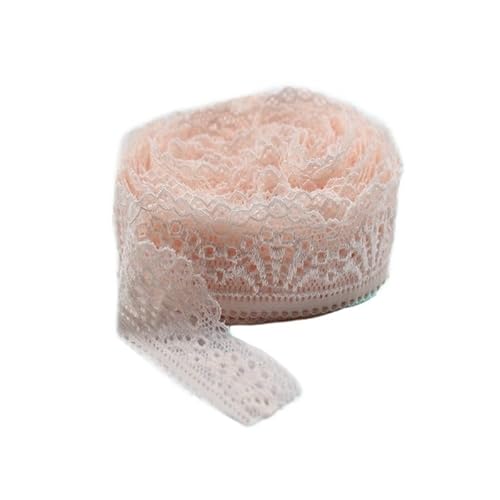 QIUSHIBO Spitzenband 10 Yards/Lot Stretch Elastische Spitze Trimmen Bänder 30mm Spitze Stoff Stickerei Nähen DIY Kleidung Hochzeit Dekorative Spitzenborte(Light pink,5 Yards) von QIUSHIBO