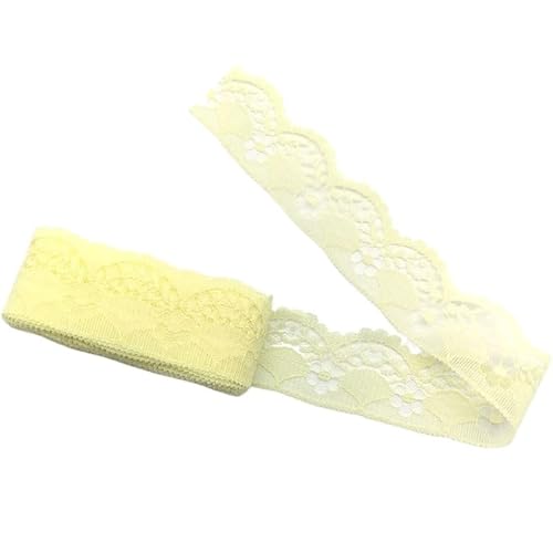 QIUSHIBO Spitzenband 10 Yards Band Spitze for Besticktes Netz for Stoff for Kleidung Alles for Handarbeit Stoff Nähmaterial Zubehör Breite 4 cm Spitzenborte(Beige Lace) von QIUSHIBO