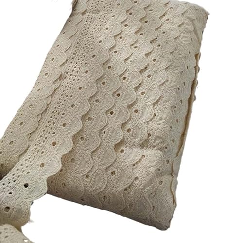 QIUSHIBO Spitzenband 4,5 MM Weisse FARBIGE BAUMWOLLSPITZE DIY KLEIDUNGSBAND Vorhang Dekoration HEIMTEXTIL NÄHEN Spitzenborte QIUSHIBO Spitzenband 4,5 MM Weisse FARBIGE BAUMWOLLSPITZE DIY KLEIDUNGSBAND Vorhang Dekoration HEIMTEXTIL NÄHEN Spitzenborte von QIUSHIBO