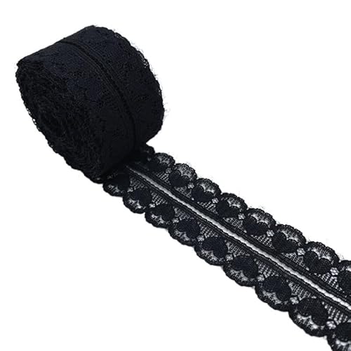 QIUSHIBO Spitzenband 5 Yards 30 mm Spitzenband in Herzform, bilaterales Kunsthandwerk, bestickter Netz-Spitzenbesatz, Nähen, Stoffband, Rock-Zubehör Spitzenborte(02) von QIUSHIBO
