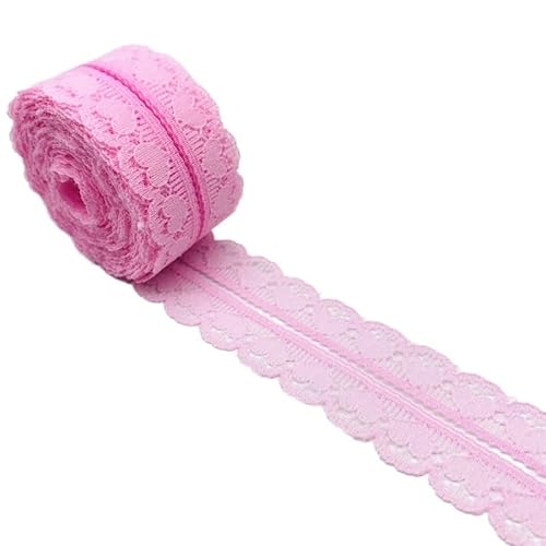 QIUSHIBO Spitzenband 5 Yards 30 mm Spitzenband in Herzform, bilaterales Kunsthandwerk, bestickter Netz-Spitzenbesatz, Nähen, Stoffband, Rock-Zubehör Spitzenborte(04) von QIUSHIBO