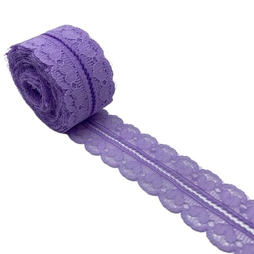 QIUSHIBO Spitzenband 5 Yards 30 mm Spitzenband in Herzform, bilaterales Kunsthandwerk, bestickter Netz-Spitzenbesatz, Nähen, Stoffband, Rock-Zubehör Spitzenborte(05) von QIUSHIBO
