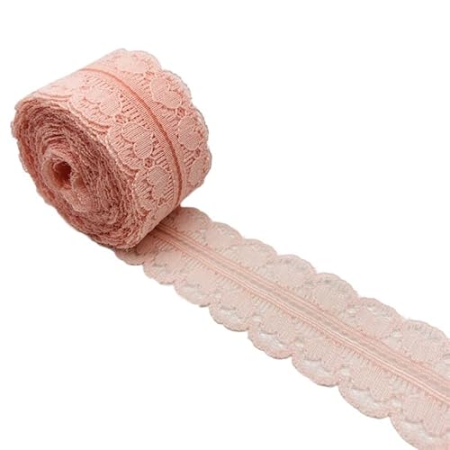 QIUSHIBO Spitzenband 5 Yards 30 mm Spitzenband in Herzform, bilaterales Kunsthandwerk, bestickter Netz-Spitzenbesatz, Nähen, Stoffband, Rock-Zubehör Spitzenborte(06) von QIUSHIBO