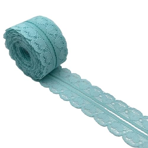 QIUSHIBO Spitzenband 5 Yards 30 mm Spitzenband in Herzform, bilaterales Kunsthandwerk, bestickter Netz-Spitzenbesatz, Nähen, Stoffband, Rock-Zubehör Spitzenborte(17) von QIUSHIBO