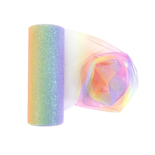 QIUSHIBO TüLlrolle 10 Yards 15 cm Regenbogen Glitter Tüll Rolle Pailletten Stoff DIY Dusche Kopfbedeckungen Tutu Rock Hochzeit Decor TüLl Stoff Rolle QIUSHIBO TüLlrolle 10 Yards 15 cm Regenbogen Glitter Tüll Rolle Pailletten Stoff DIY Dusche Kopfbedeckungen Tutu Rock Hochzeit Decor TüLl Stoff Rolle von QIUSHIBO